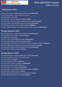 NAS Course List for AY 24-25