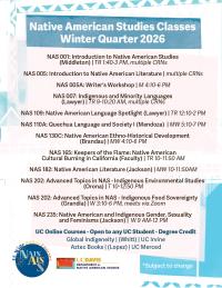 Winter 2026 NAS Courses