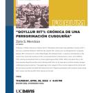 Book Presentation, Professor Zoila Mendoza